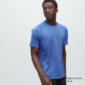 Tricko Uniqlo DRY-EX Crew Neck Kratke-Sleeve Panske Modre Slovensko | W147628