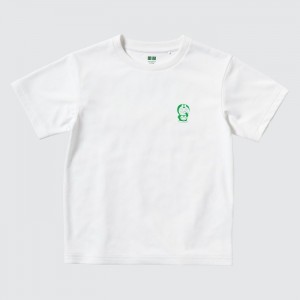 Tricko Uniqlo Doraemon Sustainability Mode Kratke-Sleeve Crew Neck Detske Biele Slovensko | L063464