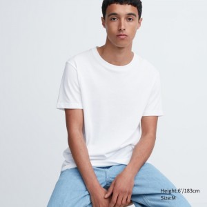 Tricko Uniqlo Dry Color Crew Neck Kratke-Sleeve Panske Biele Slovensko | G466262