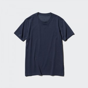 Tricko Uniqlo Dry Color Crew Neck Kratke-Sleeve Panske Námornícka Modrá Slovensko | B530978