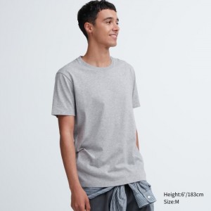 Tricko Uniqlo Dry Color Crew Neck Kratke-Sleeve Panske Siva Slovensko | A723967