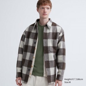 Tricko Uniqlo HEATTECH Bavlnene Waffle Crew Neck Long-Sleeve (Extra Warm) Panske Olivovo Zelená Slovensko | L970546