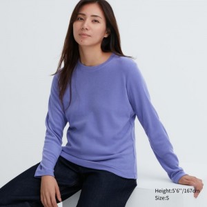 Tricko Uniqlo HEATTECH Fleece Crew Neck Long-Sleeve Damske Nachový Slovensko | O746803