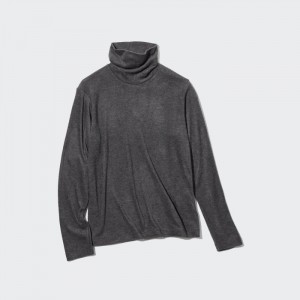 Tricko Uniqlo HEATTECH Fleece Turtleneck Long-Sleeve (2022 Edition) Damske Siva Slovensko | C421536
