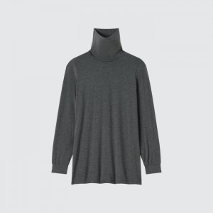 Tricko Uniqlo HEATTECH Turtleneck Long-Sleeve Panske Tmavo Siva Slovensko | J170380