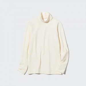 Tricko Uniqlo HEATTECH Ultra Warm High Neck (2022 Edition) Damske Biele Slovensko | X832506