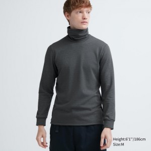 Tricko Uniqlo HEATTECH Ultra Warm Turtleneck Panske Tmavo Siva Slovensko | A491677
