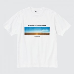 Tricko Uniqlo PEACE FOR ALL Kratke-Sleeve Grafika (Wim Wenders) Damske Biele Slovensko | W368042