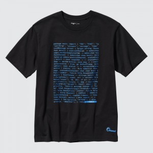 Tricko Uniqlo PEACE FOR ALL Kratke-Sleeve Grafika (Akamai) Panske Čierne Slovensko | I717572