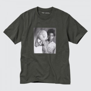 Tricko Uniqlo PEACE FOR ALL Kratke-Sleeve Grafika (Basquiat) Damske Tmavo Siva Slovensko | E924262