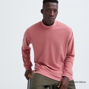 Tricko Uniqlo Smooth Fleece Mock Neck Long-Sleeve Panske Ruzove Slovensko | A171960