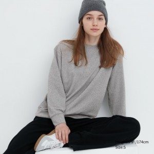 Tricko Uniqlo Soft Pletené Fleece Crew Neck Long-Sleeve Damske Siva Slovensko | E515060