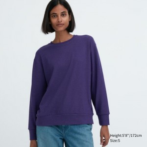 Tricko Uniqlo Soft Pletené Fleece Crew Neck Long-Sleeve Damske Nachový Slovensko | C500224