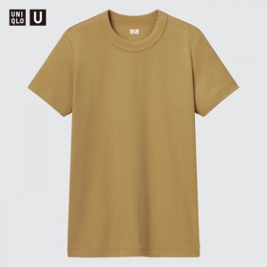 Tricko Uniqlo U Crew Neck Kratke-Sleeve Damske Žlté Slovensko | H952028