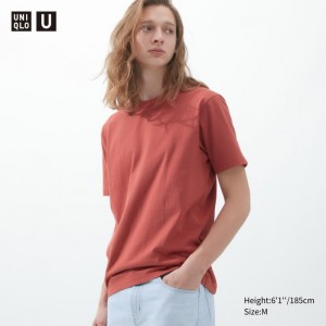 Tricko Uniqlo U Crew Neck Kratke-Sleeve Damske Červené Slovensko | B185731