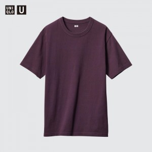 Tricko Uniqlo U Crew Neck Kratke-Sleeve Panske Tmavo Nachový Slovensko | X784819