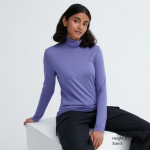 Spodné Tričká Uniqlo HEATTECH Ultra Light Turtleneck Long-Sleeve T-Shirt Damske Nachový Slovensko | G112402