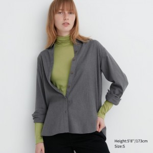 Spodné Tričká Uniqlo HEATTECH Ultra Light Turtleneck Long-Sleeve T-Shirt Damske Zelene Slovensko | N894832