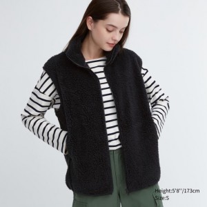 Vesta Uniqlo Light Pile-Podsite Fleece Damske Čierne Slovensko | X789980