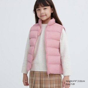 Vesta Uniqlo PUFFTECH Washable (Warm Polstrované) Detske Ruzove Slovensko | S683122